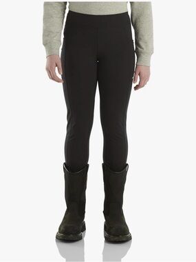 Carhartt Girls' Fitted Utility Leggings, Dark Caviar Black, 4